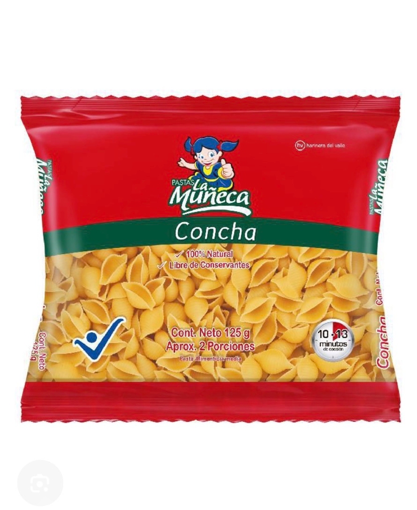 [3818322] PASTA  LA MUÑECA CONCHA PACA  X 48 UND X 125 GR
