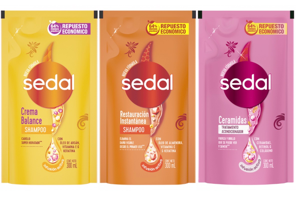 [2072888] SEDAL  SHAMPOO Y ACONDICIONADOR LUMINOUS SOBRE SACHET TIRA  X 12 UND X 10 ML