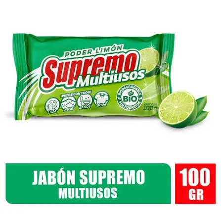 [6122183] JABON DE LAVAR SUPREMO PEQUEÑO PACA X 48 UND X 100 GR