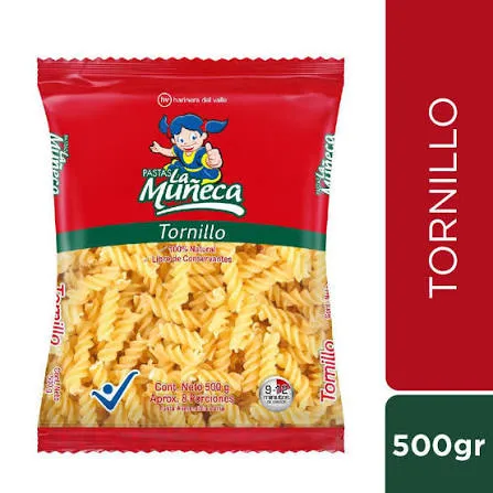 [7801493] PASTA LA MUÑECA TORNILLO  BOLSA X 500 GR