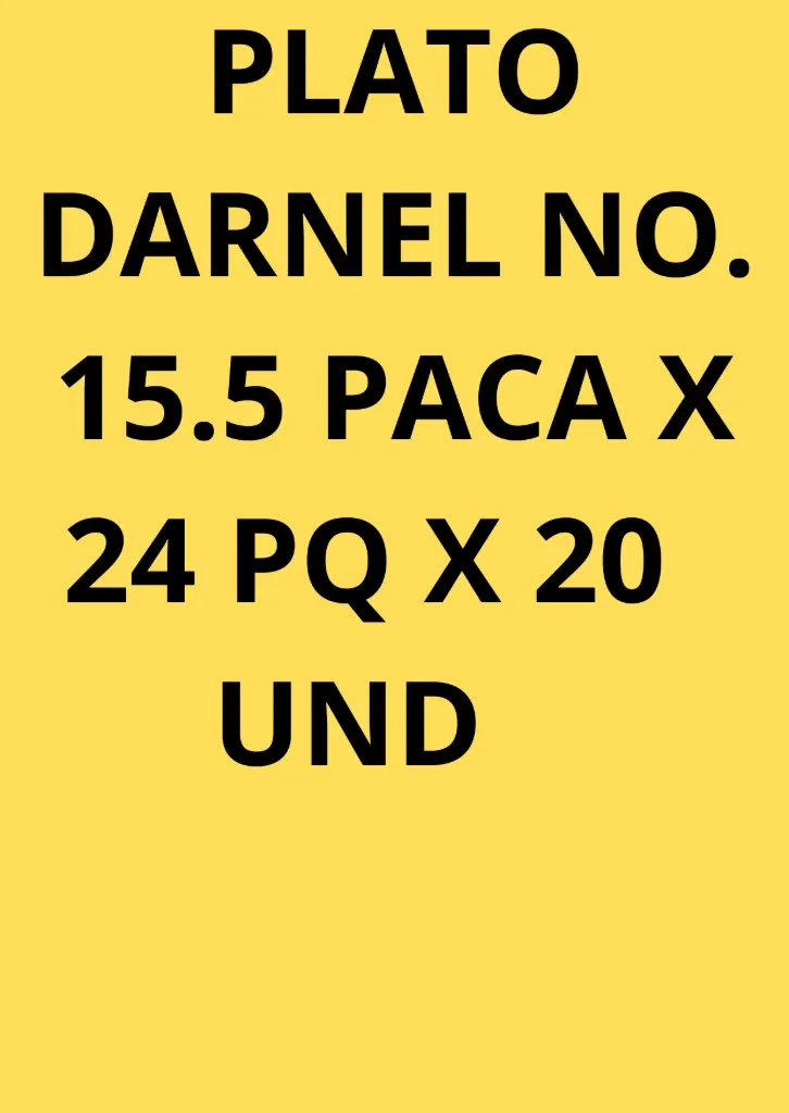 [2469] PLATO DARNEL NO. 15.5 PQ X 20 UND