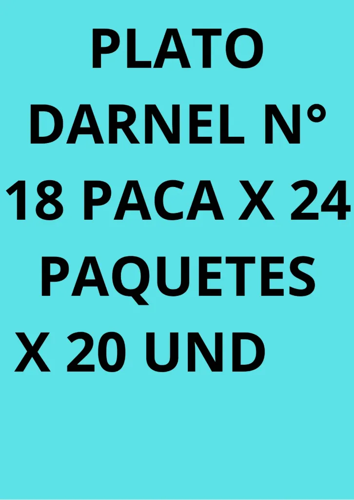 [2466] PLATO DARNEL NO. 18 PQ X 20 UND