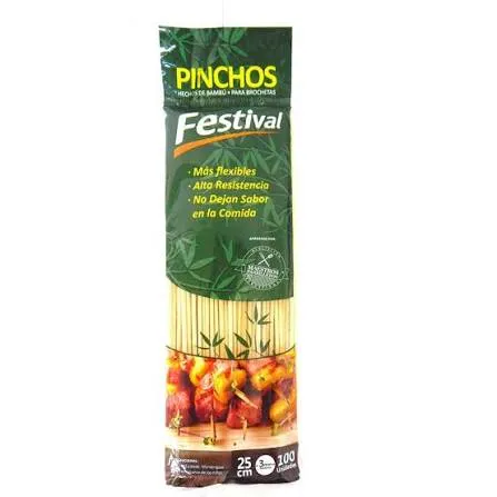 [7707015506307] PALILLO CHUZO DELGADO CORTO PAQUETE X 100 UNI X 25 CM