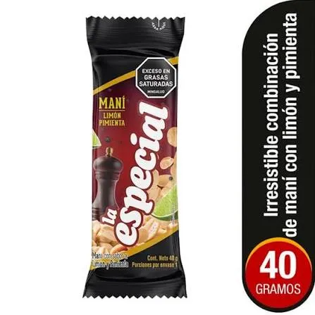 [2240] MANI LA ESPECIAL CON PIMIENTA Y LIMON X 40 GR