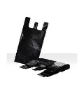 [1814] BOLSA BIODEGRADABLE  CUERO DE VACA NEGRA PAQ X 50 UND