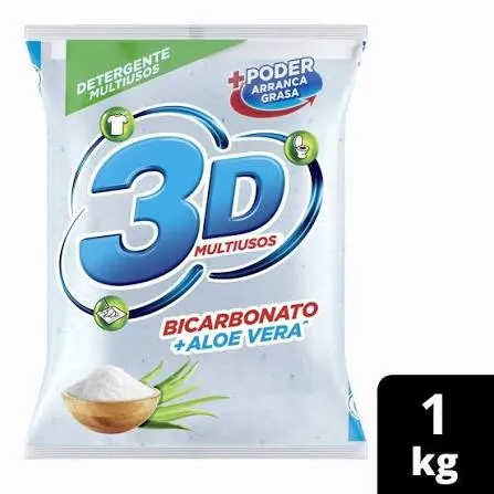 [1515] DETERGENTE 3D EN POLVO BOLSA X 1000 GR